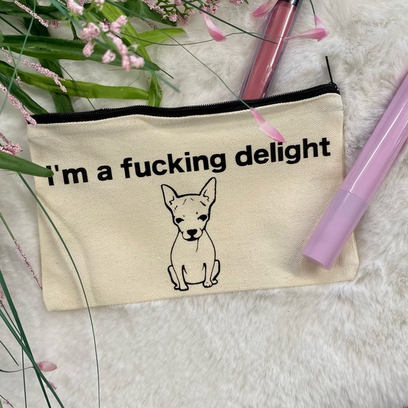 New canvas zip makeup case pouch zipper bag accessories *YOU CHOOSE* - Picture 11 of 13